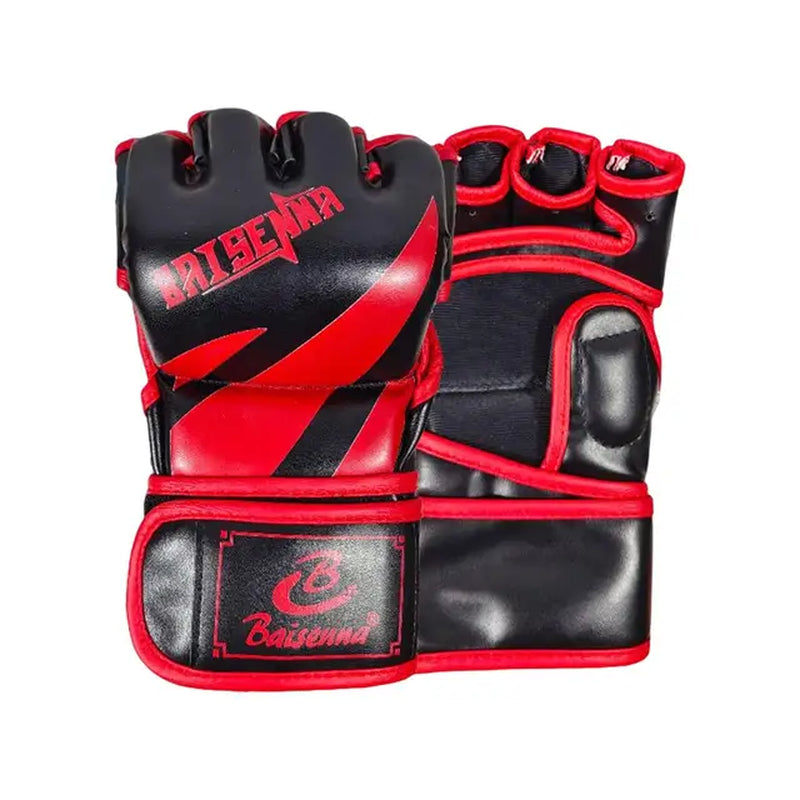 Mma Gloves Half Finger Sandbag Half Mitts Breathable Kick Boxing Gloves Youth Adults Men Women Grappling Fitness