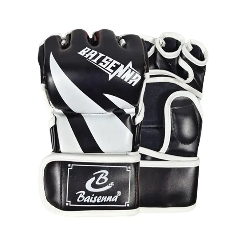 Mma Gloves Half Finger Sandbag Half Mitts Breathable Kick Boxing Gloves Youth Adults Men Women Grappling Fitness