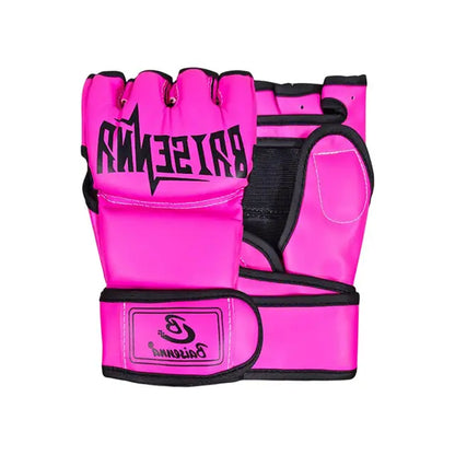 Mma Gloves Half Finger Sandbag Half Mitts Breathable Kick Boxing Gloves Youth Adults Men Women Grappling Fitness